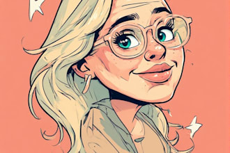 make a cute and funny caricature illustration