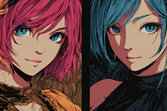 draw custom anime art of your oc, character, and fanart