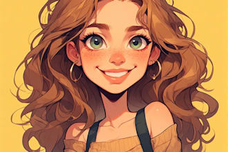 make a cute and funny caricature illustration