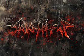 create heavy metal logo typography