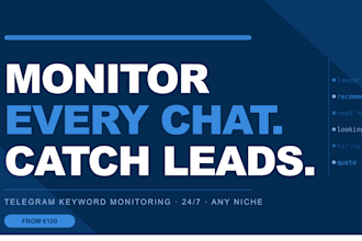 build a telegram monitoring tool to find leads in your chats