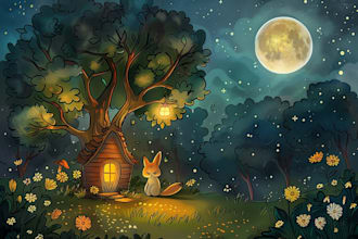 draw custom childrens book illustration