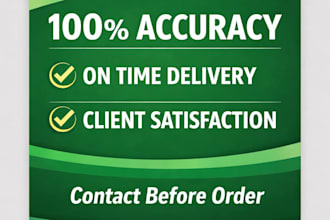 do accurate data enrty, excel and bookkeeping tasks