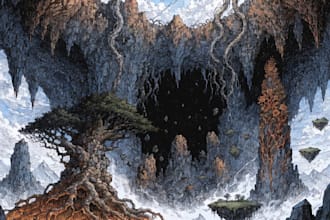 create draw a unique dnd rpg battle map