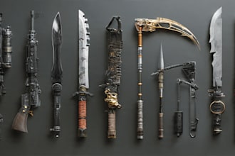 design unique weapons illustrations