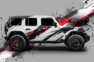 design a custom vehicle wrap, cars, pickups, trailer