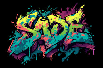 make awesome graffiti design for your brand