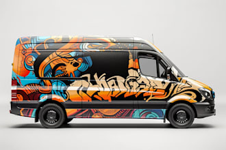 design professional car wrap, van wrap