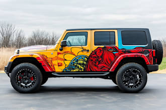 create vehicle wrap design, vehicle graphics, food truck