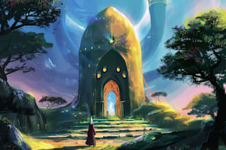 paint fantasy concept art illustration