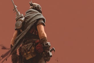 draw an awesome custom robot character illustration