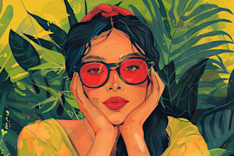 create vintage retro summer illustration for tshirt design