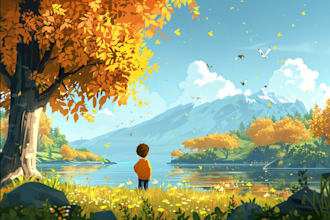 create cartoon background illustration