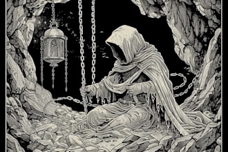 create medieval vintage line art illustration in engraving