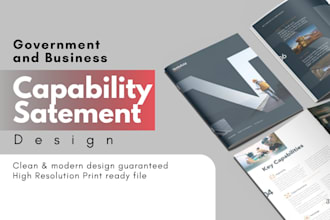 design capability statement for business and government contract