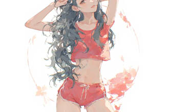 make anime drawing with anime art style character