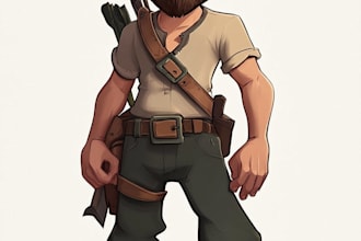draw 2d game character or 2d game character