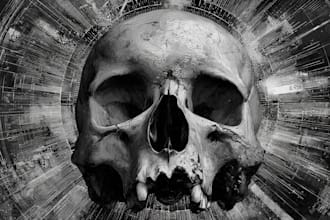 do black and white dark art illustration for your tattoo