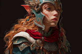 create fantasy character portrait art