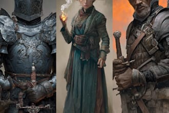 create custom dnd, rpg, and character art