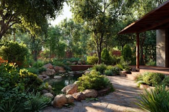 do landscape design realistic render in lumion