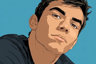 draw amazing vector cartoon portrait