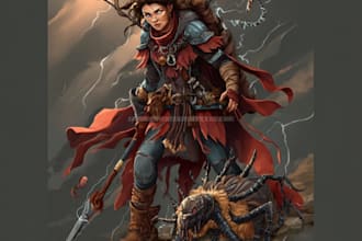 draw fantasy character illustration
