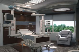 design photorealistic 3d medical center, hospital, healthcare and dental clinic