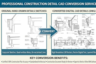 convert PDF sketch or image to autocad fast and accurately