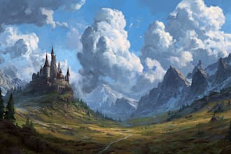 do fantasy background and landscape
