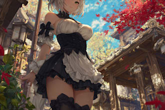 draw sfw or nsfw anime art, fan art, illustration, character art