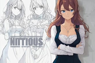 draw anime character illustration