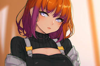 draw custom anime art of your oc, character, and fanart