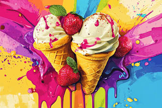 design food pop art of your food pop art