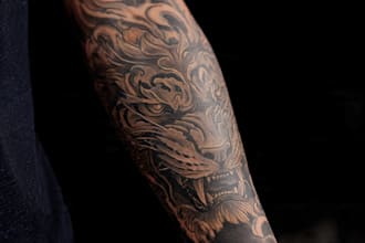 create a tattoo design of tattoo sleeve