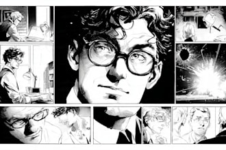 draw a unique comic book page or manga page