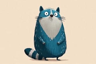 draw cute cartoon animal character