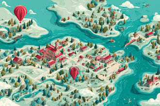 design a vector map illustration