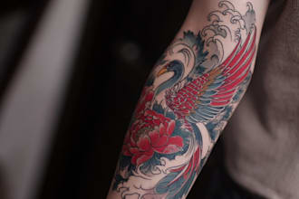 design a stunning japanese style tattoo design