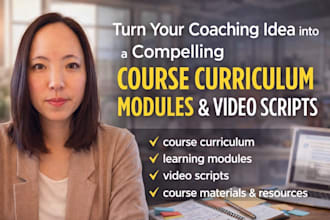 turn your coaching idea into a well compelling course modules and lessons