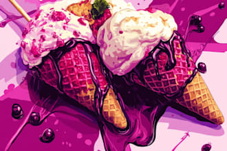 draw a food pop art of your food pop art