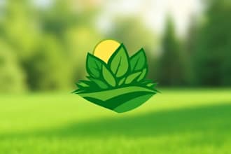design lawn care and landscaping logo