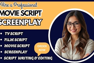 do screenplay movie scriptwriting tv series feature film script editing tv pilot