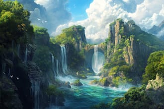 design amazing fantasy landscape