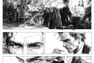 draw a comic book manga page manga panel