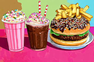 food pop art of your food pop art