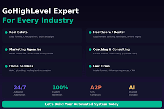 setup gohighlevel CRM automation sales funnel workflow as ghl expert