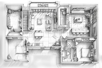 raw or trace pdf 2d floor plan, interior, kitchen and bath