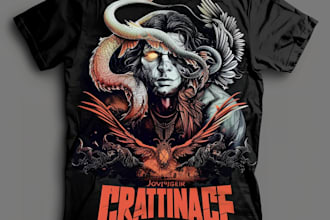 create vintage t shirt design for your clothing brand