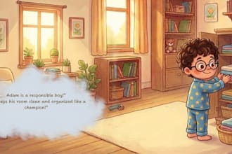 create a custom kids storybook illustration from photo